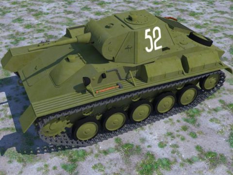 T70M light tank 3D model