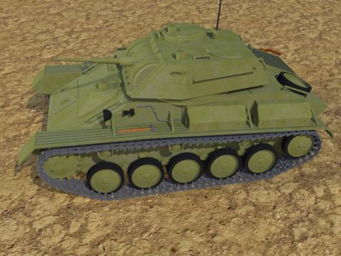 T80 light tank 3D model