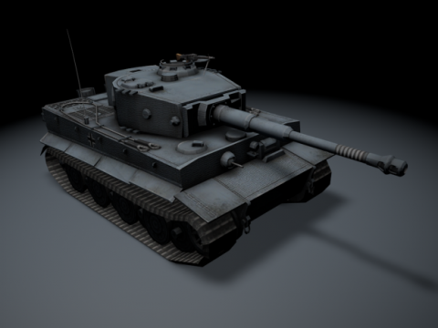 Veteran Tiger tank 3D model