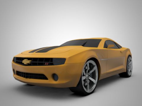 Yellow Camaro 3D model