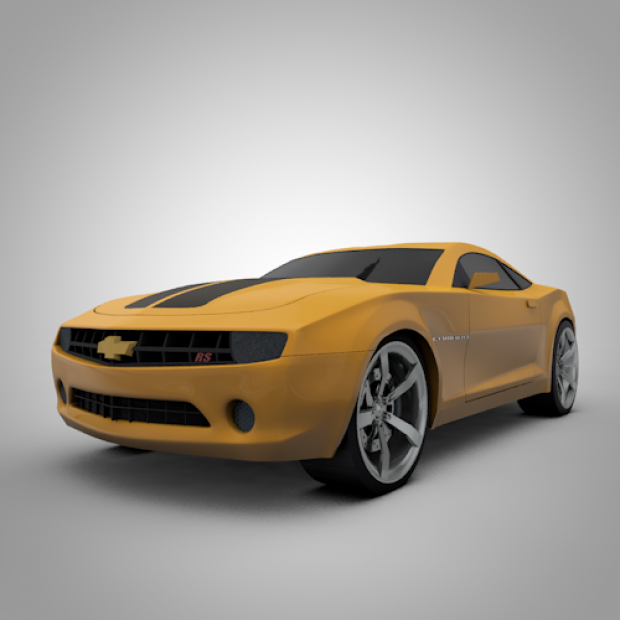Yellow Camaro 3D model