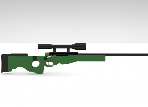Awm sniper 3D model