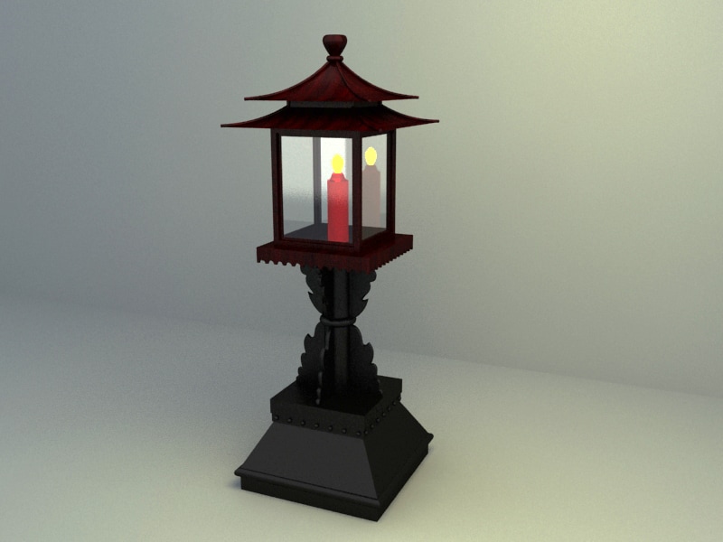 chinese garden light 3d model