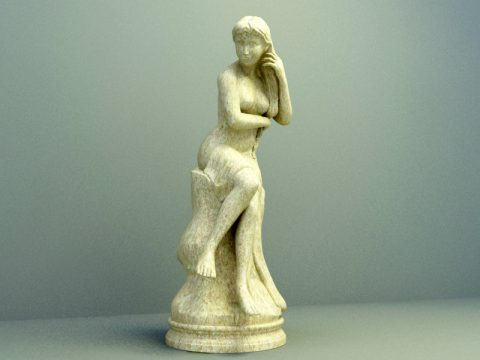 female sculpture Decoration 3d model