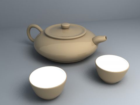 tea set 3d model
