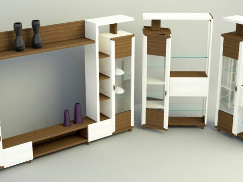 tv panel cabinet 3d model