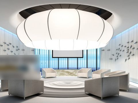 Penthouse interior 3D Model in Living Room 3DExport