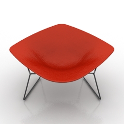 Armchair red 3d model
