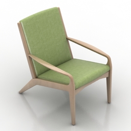 Armchair green 3d model