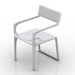 Armchair white 3d model