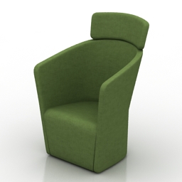 Armchair Bene green 3d model