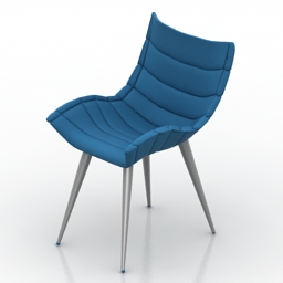 Armchair blue 3d model