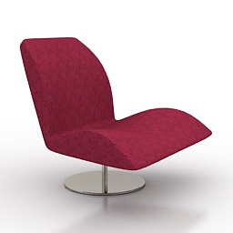 Armchair modern red 3d model