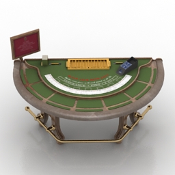 Black Jack table Casino 3d model