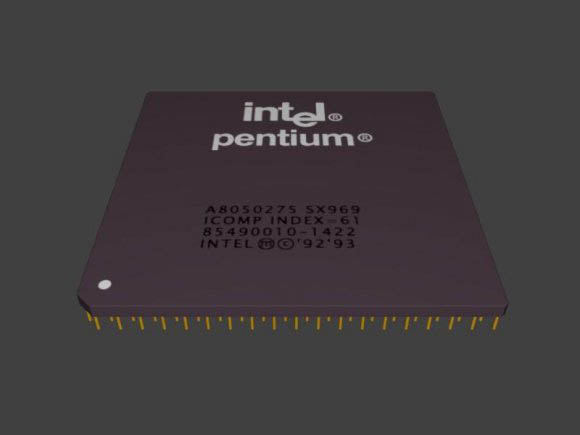 CPU Intel pentium 3D model