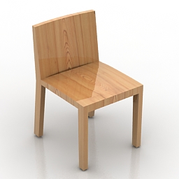 Chair wooden 3d model
