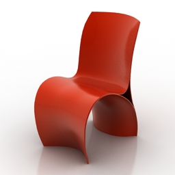 Chair red 3d model