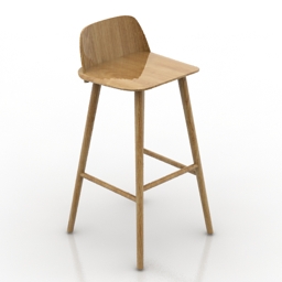 Chair bar 3d model gsm download