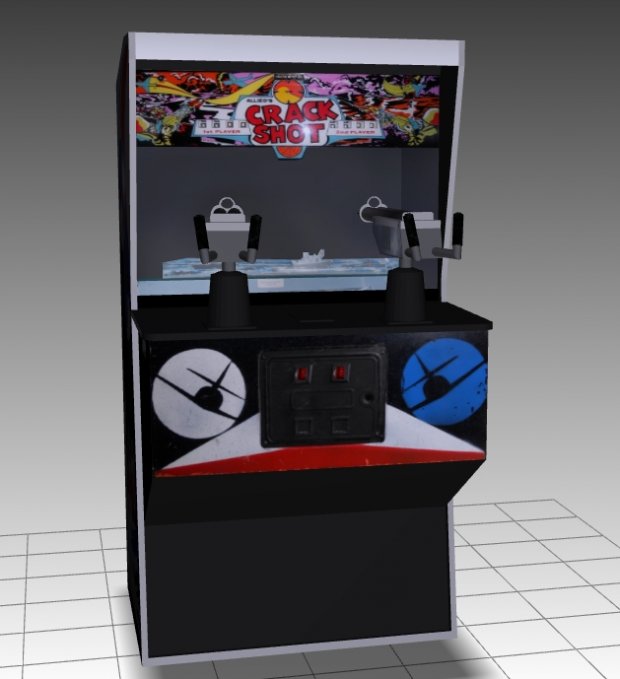 Crack Shot no display - Upright Arcade Machine 3D model