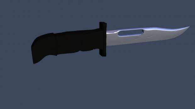 Damaged High-Poly Knife 3D model