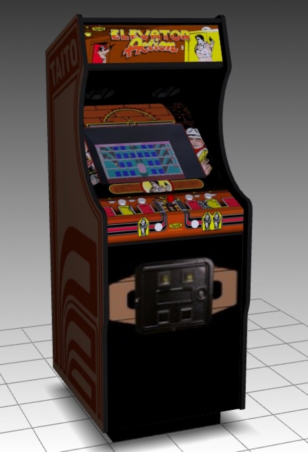 Elevator Action Upright Arcade Machine 3D model