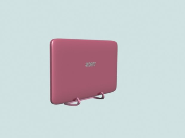 Flat smart TV Pink 3D model
