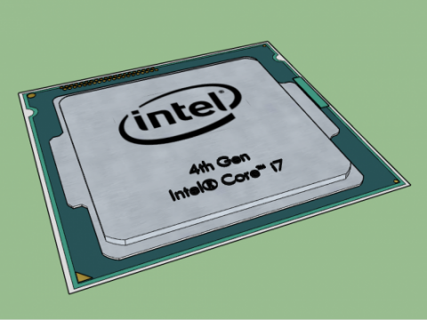 Intel i7 CPU 3D model