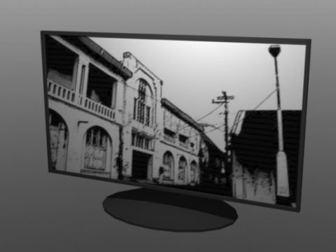 LCD Television 3D model