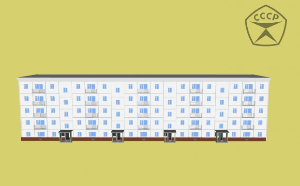 Moscow residential building 3D model