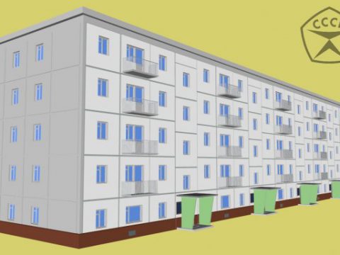 Moscow residential building 3D model