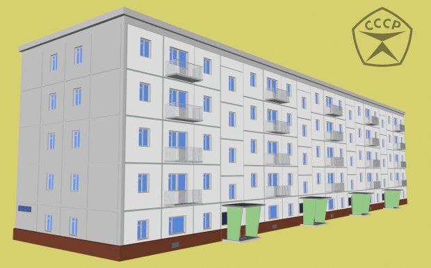 Moscow residential building 3D model