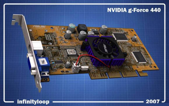 NVIDIA G-force 440 3D model