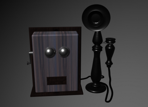 Old Telephone 3D model