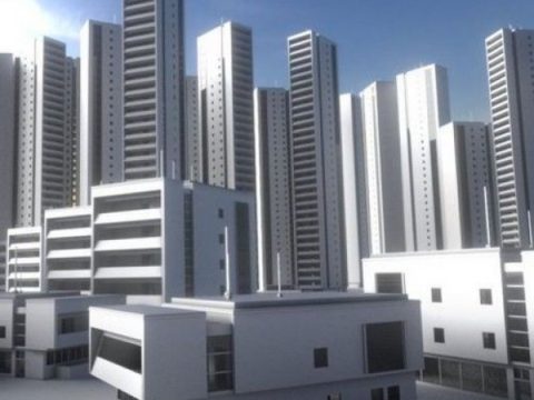 Residential Building Set 3D model