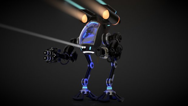 Robot with Cockpit 3D model