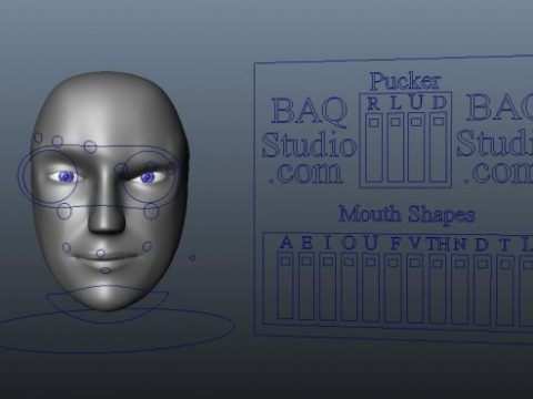 Robot Head Rig 3D model