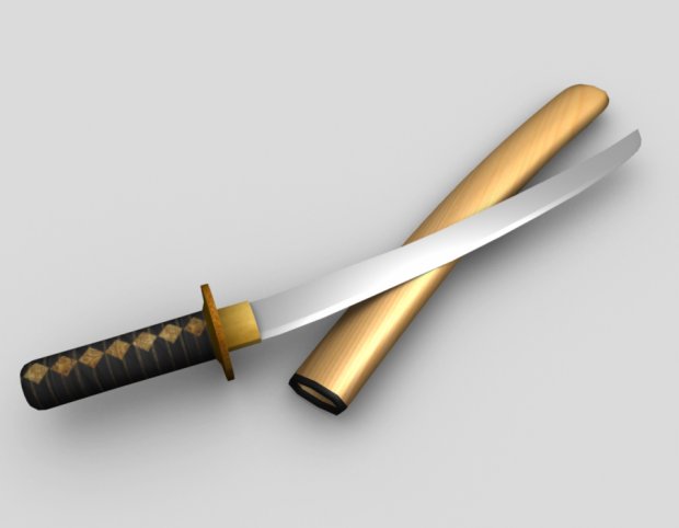 Samurai Sword 3D model