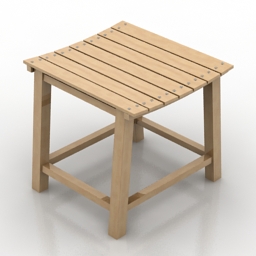 wooden Seat 3d model