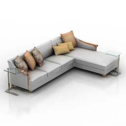 Sofa white 3d model