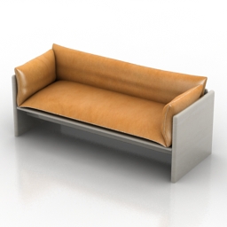Sofa orange 3d model