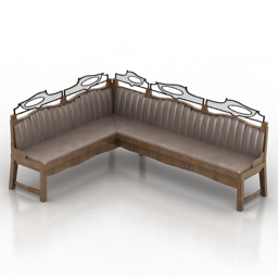 Sofa Bench Oxta 3d model