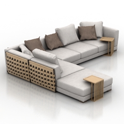Sofa Flexform Cestone 3d model