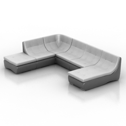 Sofa Laguna Armani Silver 3d model