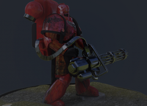 Space Marine War Hammer 3D model