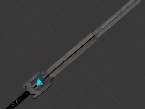 Sword With Crystal 3D model