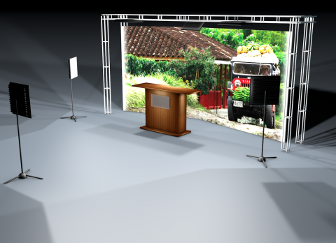 Television Set Scene 3D model