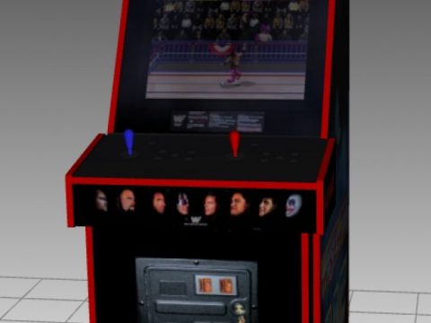 Wrestle Mania WWF Upright Arcade Machine