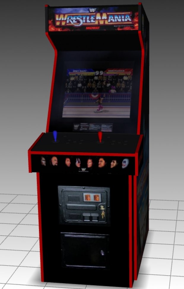 Wrestle Mania WWF Upright Arcade Machine 