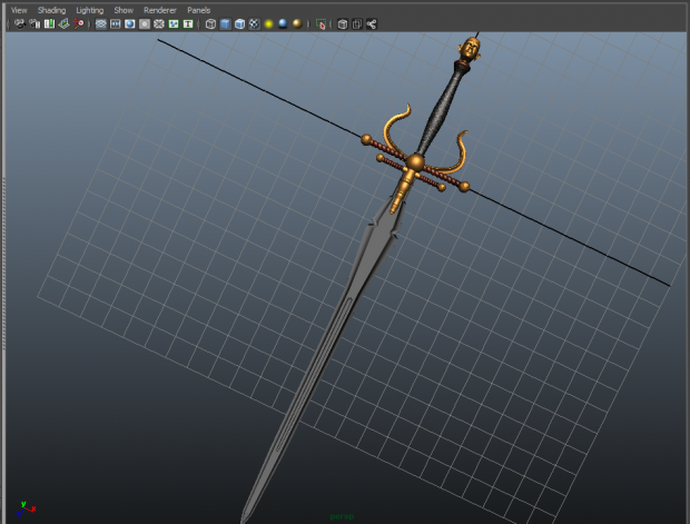Fantasy sword 3D model
