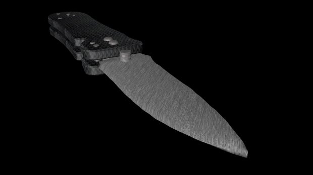 Folding army knife 3D
